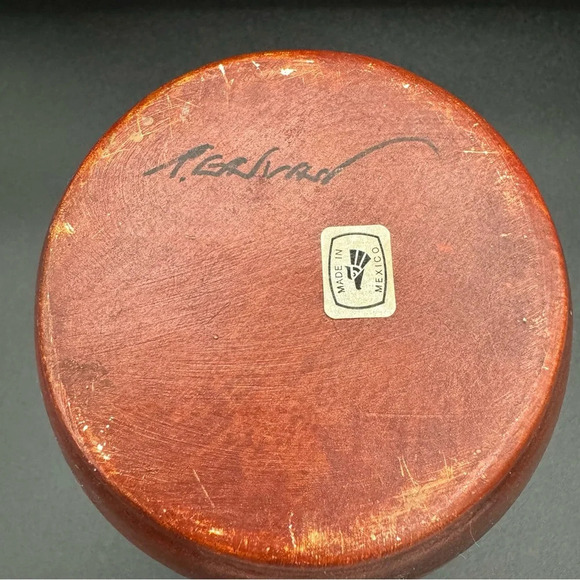 Authentic Mexican Pottery Vase Signed R Galvan Native American Tribal Art - Picture 14 of 15